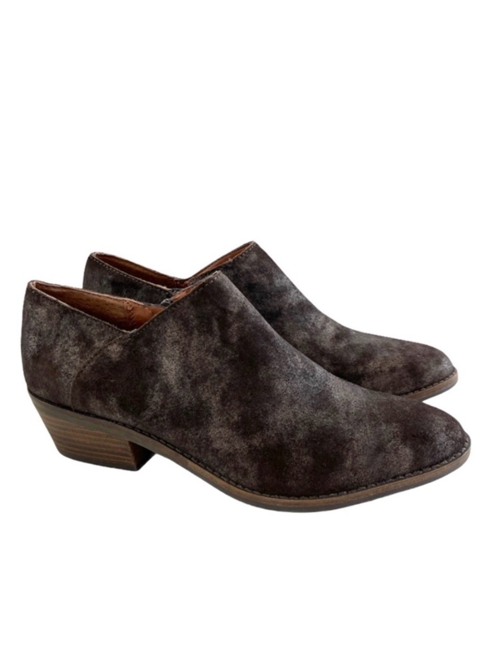 Lucky Brand Ferryn Suede Metallic Ankle Bootie Women’s Size 8M